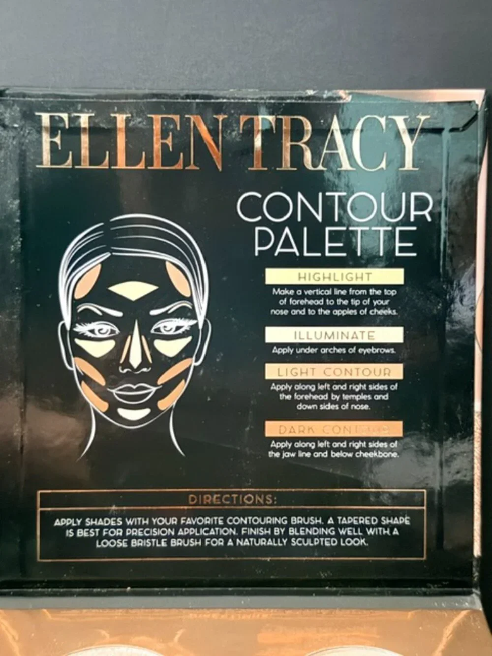 Ellen Tracy Contour Palette Highlight & Contour Makeup Palette New Unused